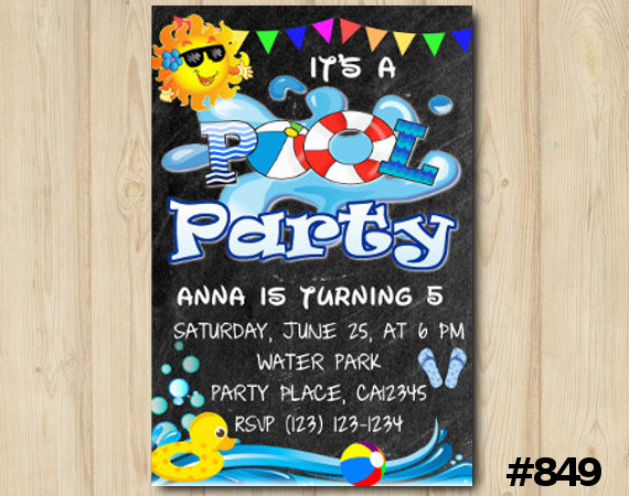 Pool Party invitation | Personalized Digital Card