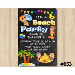 Beach Party invitation