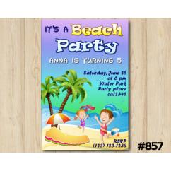Beach Party invitation
