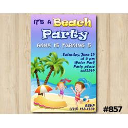 Beach Party invitation