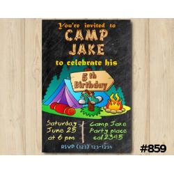 Camping Party invitation