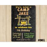 Camping Party invitation | Personalized Digital Card