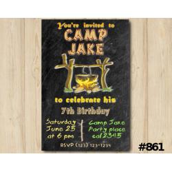 Camping Party invitation