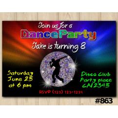 Dance Party invitation