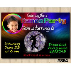 Dance Party Photo invitation