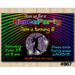 Dance Party invitation