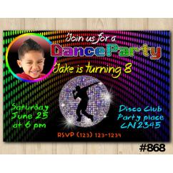 Dance Party Photo invitation