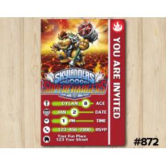 Skylanders Superchargers Game Card Invitation | Browser
