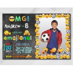 Boy Emoji Invitation with Photo