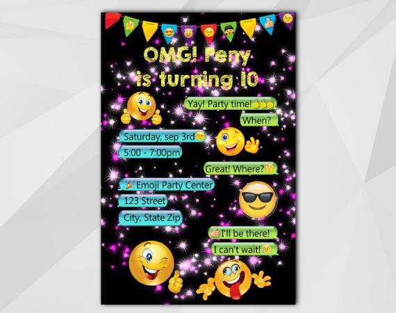 Emoji Invitation | Personalized Digital Card