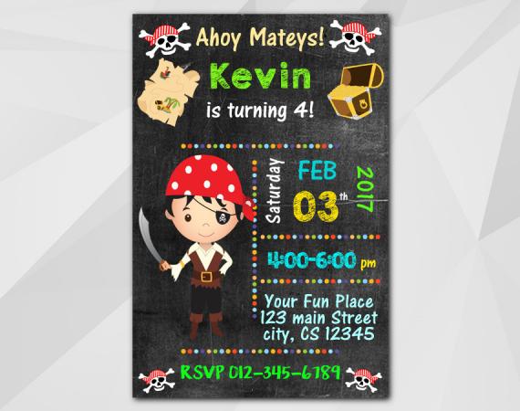 Pirate Invitation | Personalized Digital Card