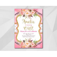 Watercolor Birthday Invitation