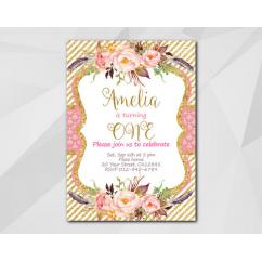 Watercolor Birthday Invitation