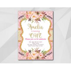 Watercolor Birthday Invitation