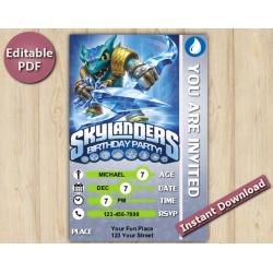Skylanders Editable Invitation With Back 4x6 | Snapshot