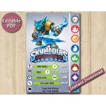 Skylanders Editable Invitation With Back 4x6 | Snapshot | Instant Download