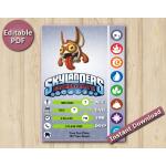 Skylanders Editable Invitation With Back 5x7 | TriggerSnappy | Instant Download