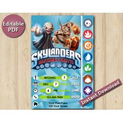 Skylanders Editable Invitation 4x6 | Kaos, Wallop