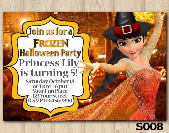 Halloween Frozen invitation | Personalized Digital Card