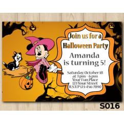 Halloween Minnie Mouse  invitation