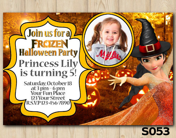 Halloween Frozen invitation | Personalized Digital Card