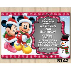 Christmas Minnie-Mickey invitation Christmas Minnie-Mickey invitation