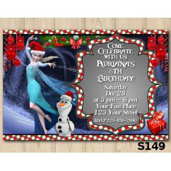 Christmas Frozen invitation