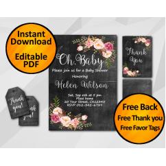 Baby Shower Invitation Oh Baby