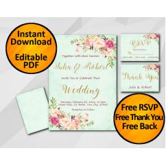 Wedding Turquoise Invitation set Wedding Turquoise Invitation set