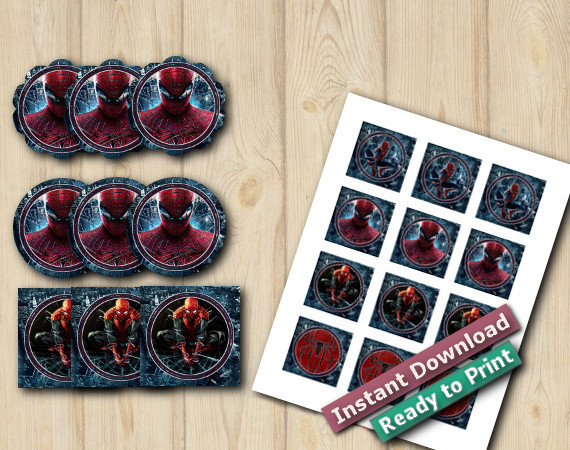 Spiderman Stickers 2in | Instant Download