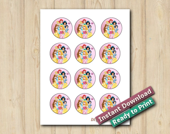 Disney Princesses Stickers 2in | Instant Download