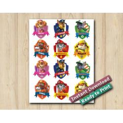 Paw Patrol Stickers 2in