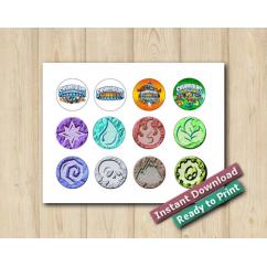 Skylanders Stickers 2in