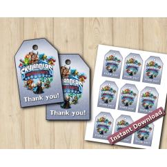 Skylanders Favor Tags