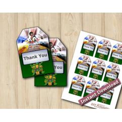 Power Rangers and TMNT Favor Tags