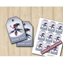 Skylanders RollerBrawl Favor Tags