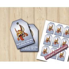Skylanders TriggerSnappy Favor Tags