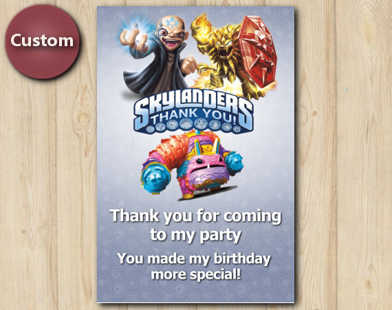 Skylanders Thank You Card | Kaos, Wildfire, PainYatta | Personalized Digital Card