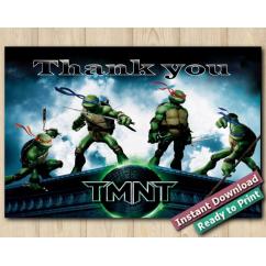 TMNT Thank You Card 4x6