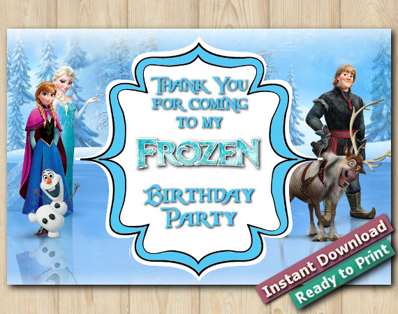 Frozen Thank You Card 4x6 | Instant Download