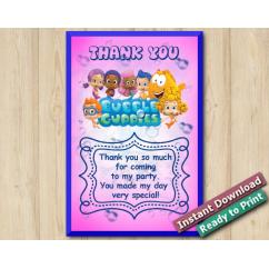 Bubble Guppies Thank you Card 5x7