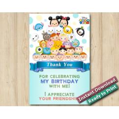 Tsum Tsum Thank you 5x7