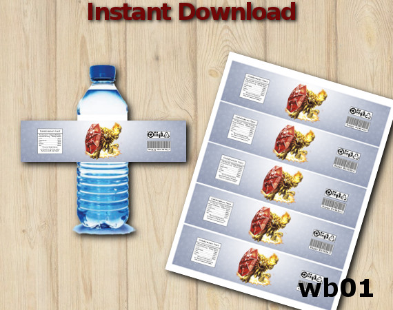 Instant Download Skylanders Water Bottle Labels