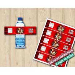 Power Rangers Water Bottle Labbels
