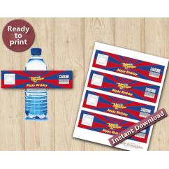 Henry Danger Water Bottle labels