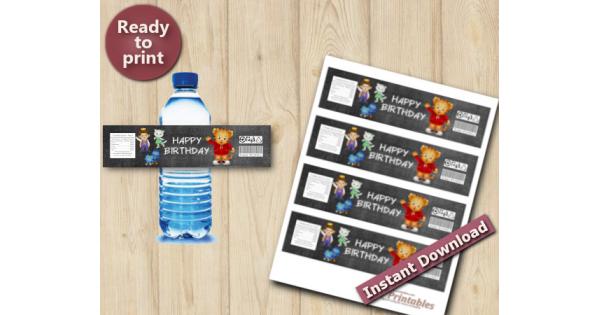 Digital Daniel Tiger Water Bottle Labels - DIY Printables