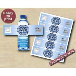 North Carolina Tarheels Tiger Water Bottle Labels