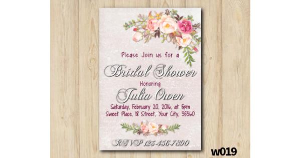 Bridal Shower Invitations printable templates - DIY Printables