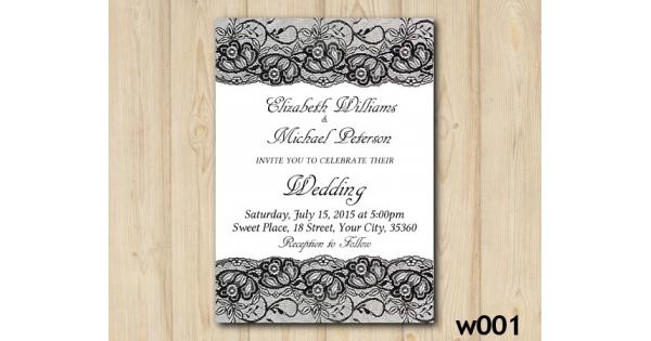 Lace Wedding Invitation, Lace Wedding Invitation Template