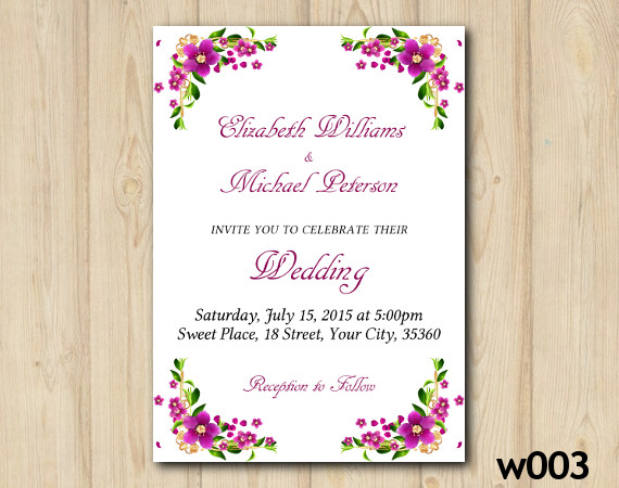 Floral Wedding invitation | Personalized Digital Card